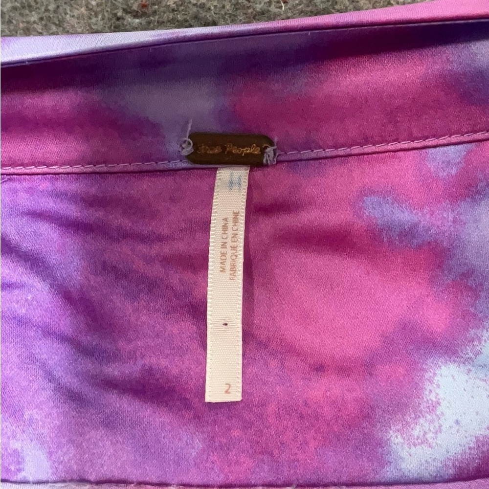 Free People Purple and Pink Midi Skirt 2 - Picture 4 of 4